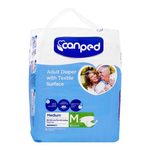 Canped Adult Diaper, Medium, 85-125cm, 9-Pack