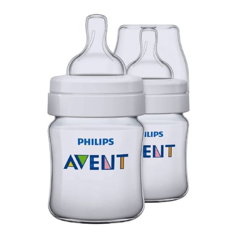 Avent Classic+ Feeding Bottle 0m+ 2-Pack 125ml - SCF560/27