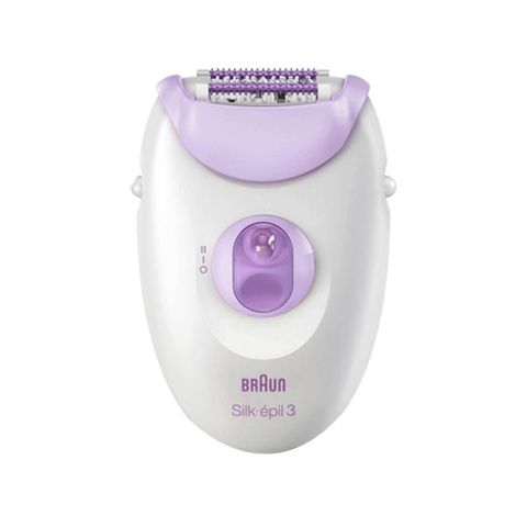 Braun Silk Epil 3, Legs & Arms Epilator, White/Purple, 3170