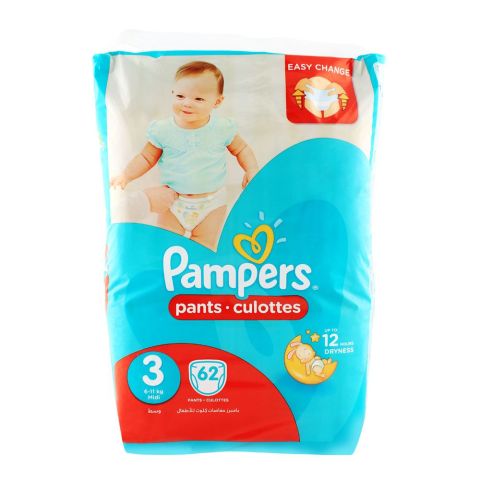 Pampers Pants No. 3, Jumbo 6-11 KG 62-Pack