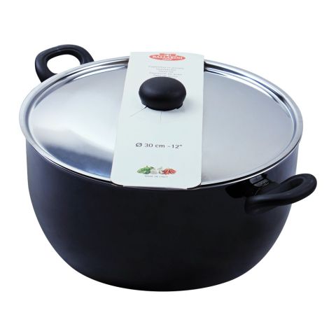Ballarini Casserole Non-Stick Sauce Pan With Steel Lid, 30cm, 12 Inches