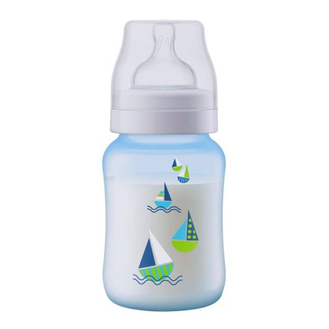 Avent Classic+ Feeding Bottle 1m+ 260ml (Boy/Boat) - SCF573/12