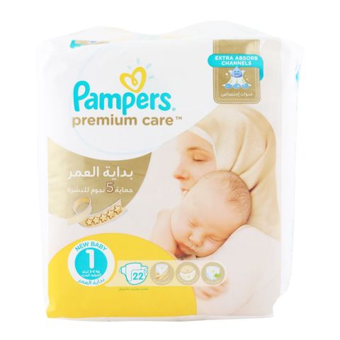 Pampers Premium No. 1, New Baby 2-5 KG 22-Pack