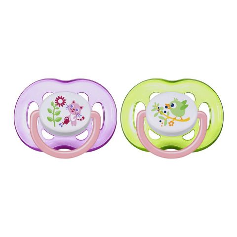 Avent Free Flow Soothers 2-Pack 18m+ Pink - SCF186/25