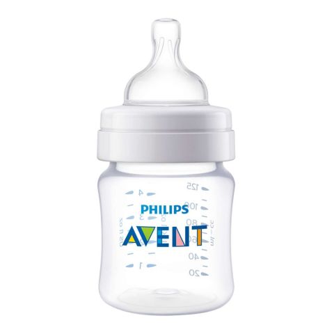 Avent Classic+ Feeding Bottle, 0m+, 125ml/4oz, SCF452/17