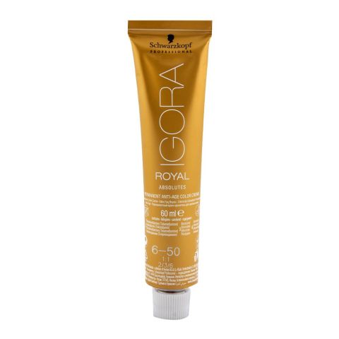 Schwarzkopf Igora Royal Absolutes Hair Color 6-50 Dark Blonde Gold Natural