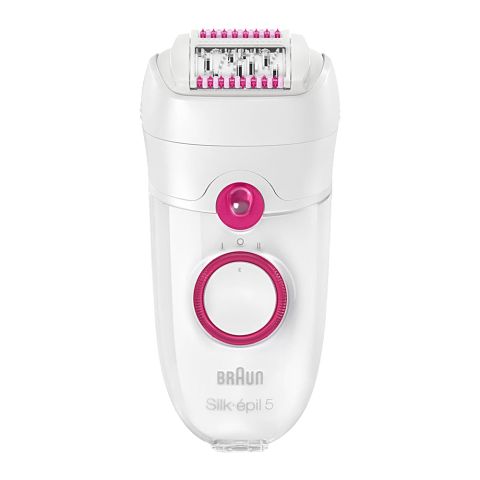Braun Silk Epil 5 Legs Epilator + Facial Cleansing Brush 5329 White/Red