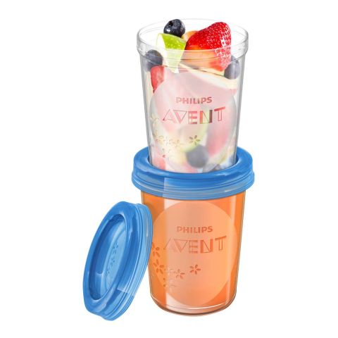 Avent 5 Reusable Food Storage Cups, 6m+, 240ml/9oz, SCF639/05