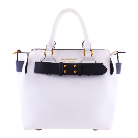 Burberry Style Women Handbag White - 3839