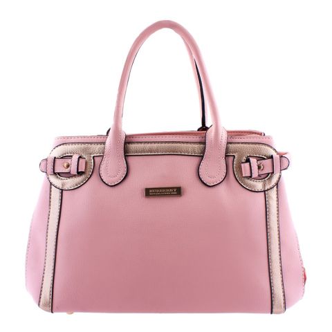 Burberry Style Women Handbag Pink - 8829