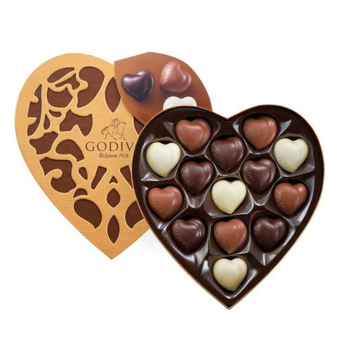 Godiva Belgium 14 Assorted Chocolates, Coeur Iconique Grand, 150g