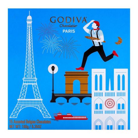 Godiva Chocolatier Paris, 15 Assorted Belgium Chocolates 180g