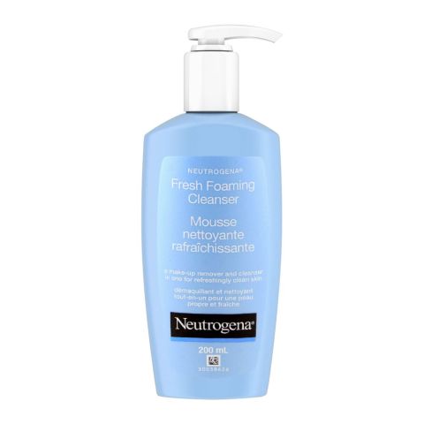 Neutrogena Fresh Foaming Mousse Cleanser, Makeup Remover + Cleanser, 200ml