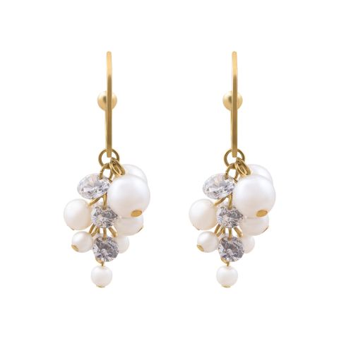 Pearl Girls Earrings, NS-042