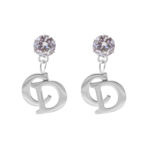 CD Style Girls Earrings, Silver, NS-047