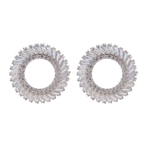 Girls Earrings, Silver, NS-089