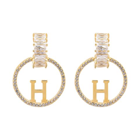 Hermes, Girls Earrings, Golden, NS-100