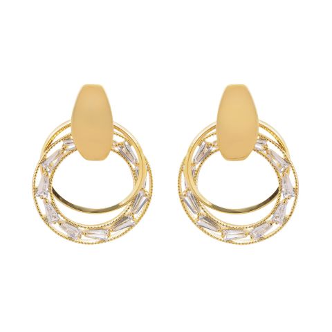 Girls Earrings, Golden, NS-0125