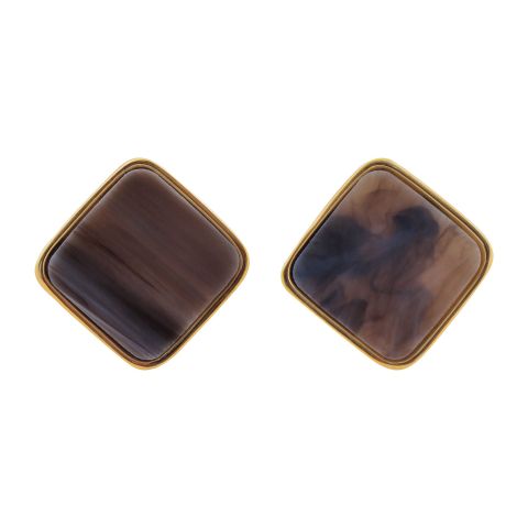 Girls Earrings, Brown, NS-0126