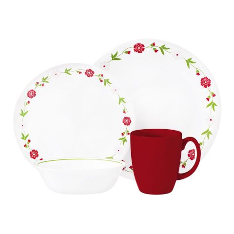 Corelle Livingware Breakfast Set, Spring Pink, 16 Pieces