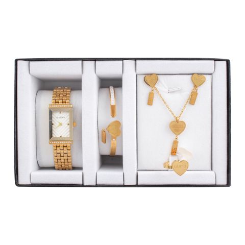Gucci Style Girls Watch & Jewellery Gift Set, NS-0156