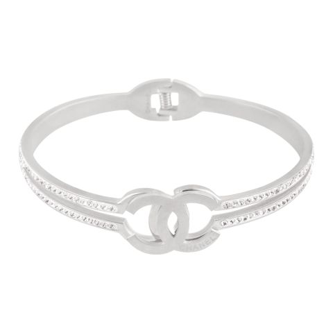 Channel Style Girls Bracelet, Silver, NS-0160