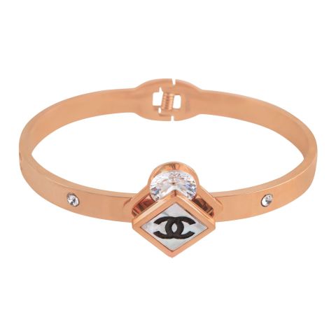 Channel Style Girls Bracelet, Rose Gold, NS-0162