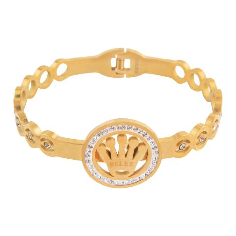 Rolex Style Girls Bracelet, Golden, NS-0163