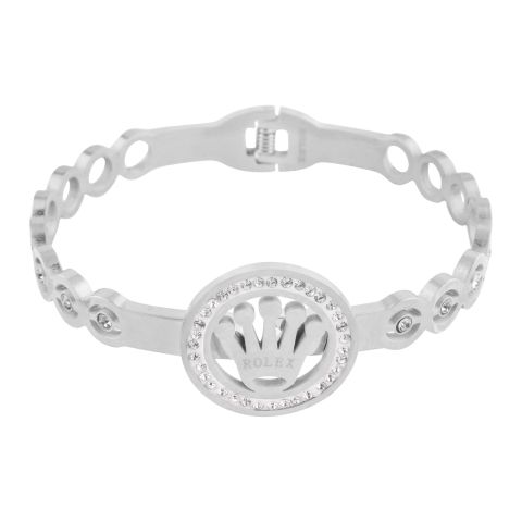Rolex Style Girls Bracelet, Silver, NS-0163