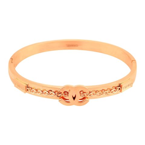 Channel Style Girls Bracelet, Rose Gold, NS-0171