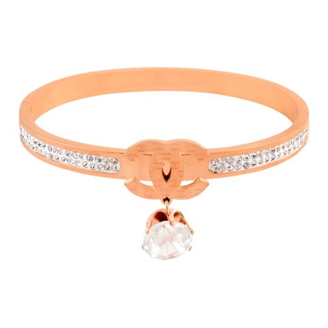 Channel Style Girls Bracelet, Rose Gold, NS-0178