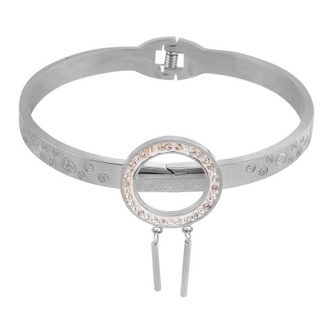 Cartier Style Girls Bracelet, Silver, NS-0180