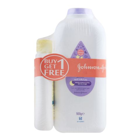 Johnson's Sleep Time Baby Powder 500g + FREE Johnson's Head-to-Toe Massage Lotion