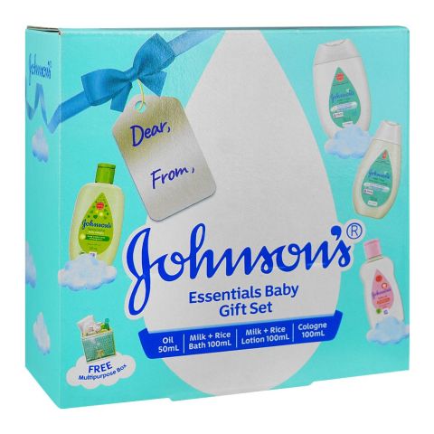 Johnson's Essentials Baby Gift Set, 4 Pieces