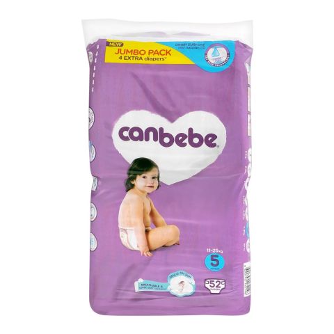Canbebe Comfort Dry No. 5 Junior, Jumbo, 11-25 KG, 52-Pack