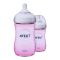 Avent Natural Feeding Bottle 1m+ 2-Pack 260ml (Pink) - SCF694/23