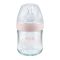 Nuk Nature Sense Glass Feeding Bottle, S, 0-6m, 120ml, 10747088