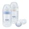 Nuk Nature Sense Feeding Bottle + Soother Set, White/Blue, 260ml, 2-Pack,10225144