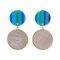 Girls Earrings, Blue, NS-043