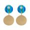 Girls Earrings, Blue, NS-043