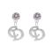 CD Style Girls Earrings, Silver, NS-047