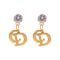 CD Style Girls Earrings, Golden, NS-047