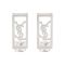YSL Style Girls Earrings, Silver, NS-058