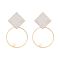 Girls Earrings, Golden, Hollow, NS-083
