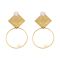 Girls Earrings, Golden, Hollow, NS-083
