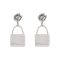 MK Style Girls Earrings, Silver, NS-096