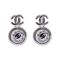 Channel Style Girls Earrings, Silver, NS-0108