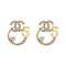 Channel Style Girls Earrings, Golden, NS-0110