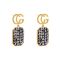 Gucci Style Girls Earrings, Golden/Black, NS-0111