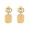 Gucci Style Girls Earrings, Golden/Black, NS-0111